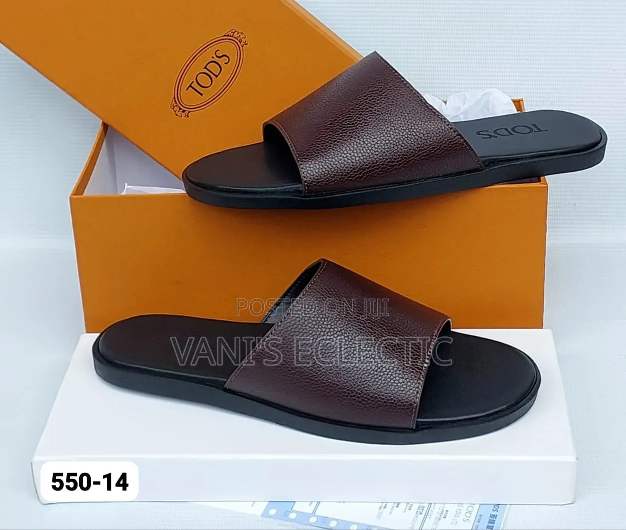 TOD'S Leather Palm Slippers