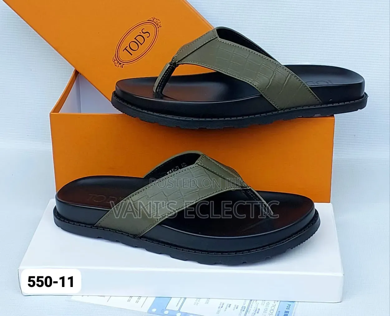 TOD'S Leather Palm Slippers