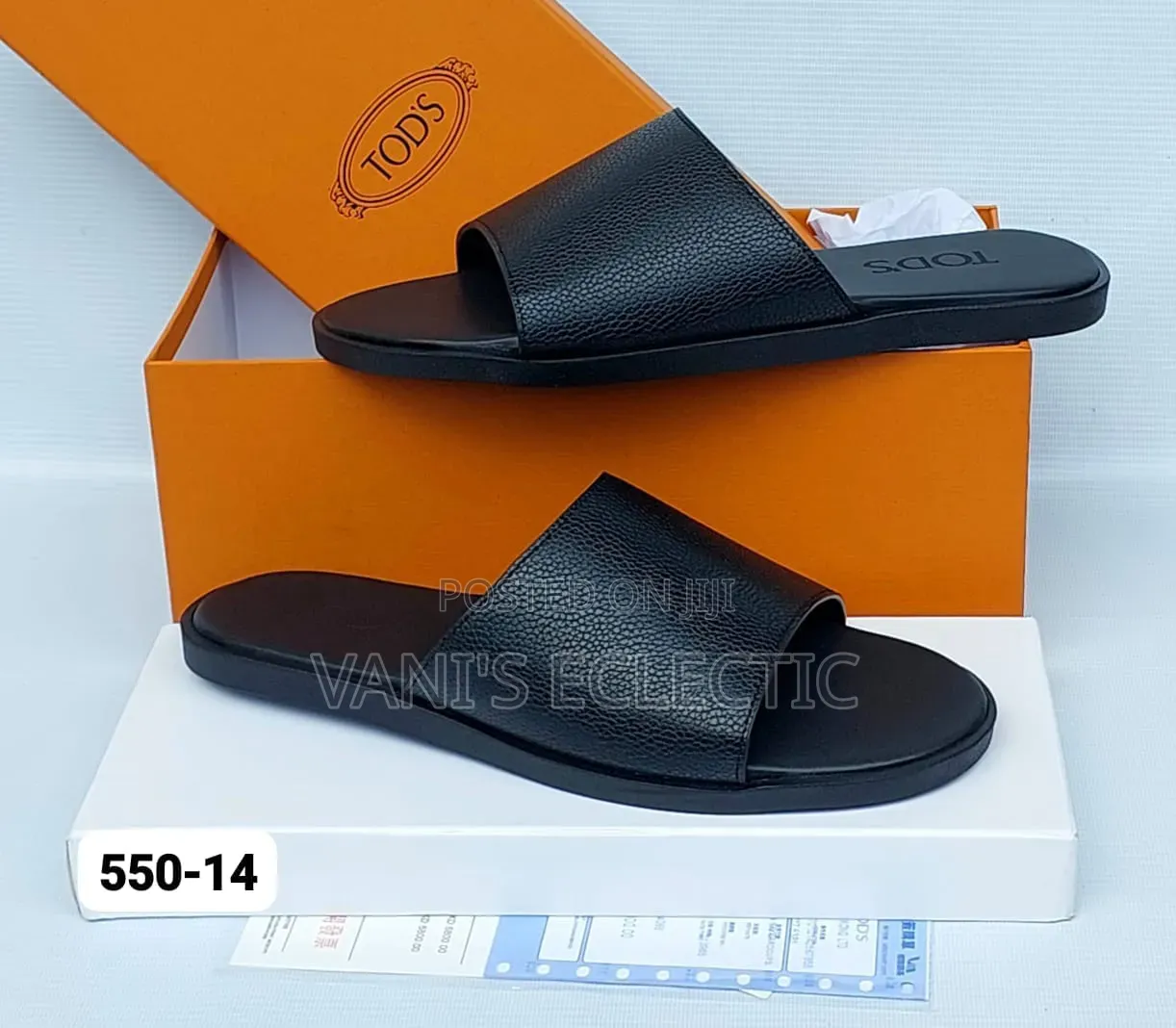 TOD'S Leather Palm Slippers
