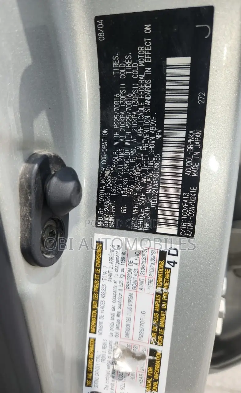 Toyota Highlander 2005 Silver