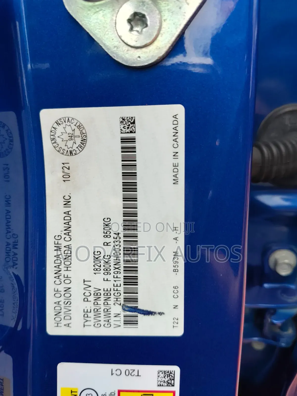 Honda Civic Touring 2022 Blue