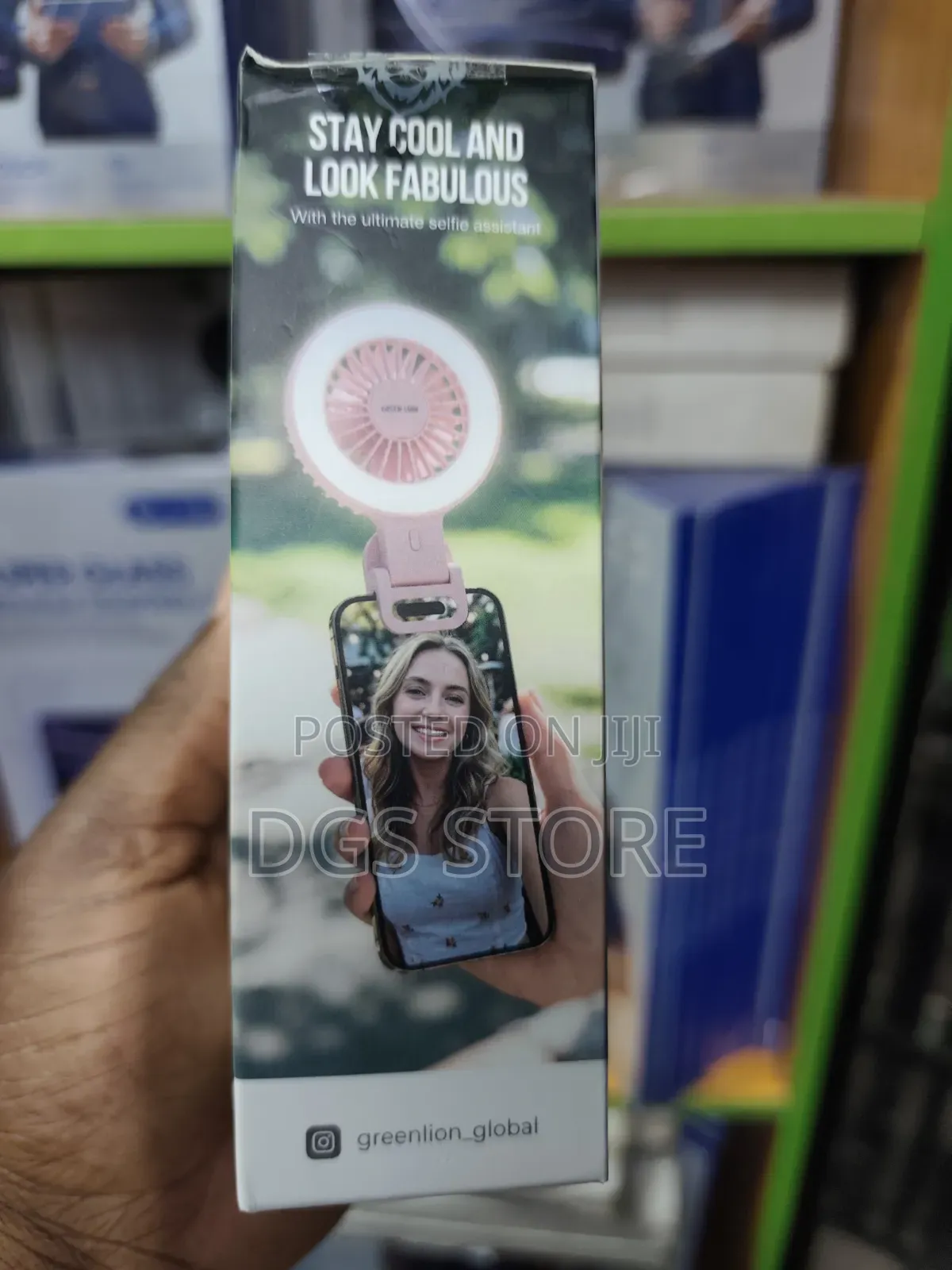Green Lion Pf3 Air Glow Clip on Rechargeable Fan