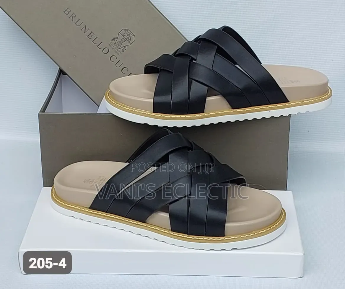Brunello Cucinelli Leather Palm Slippers