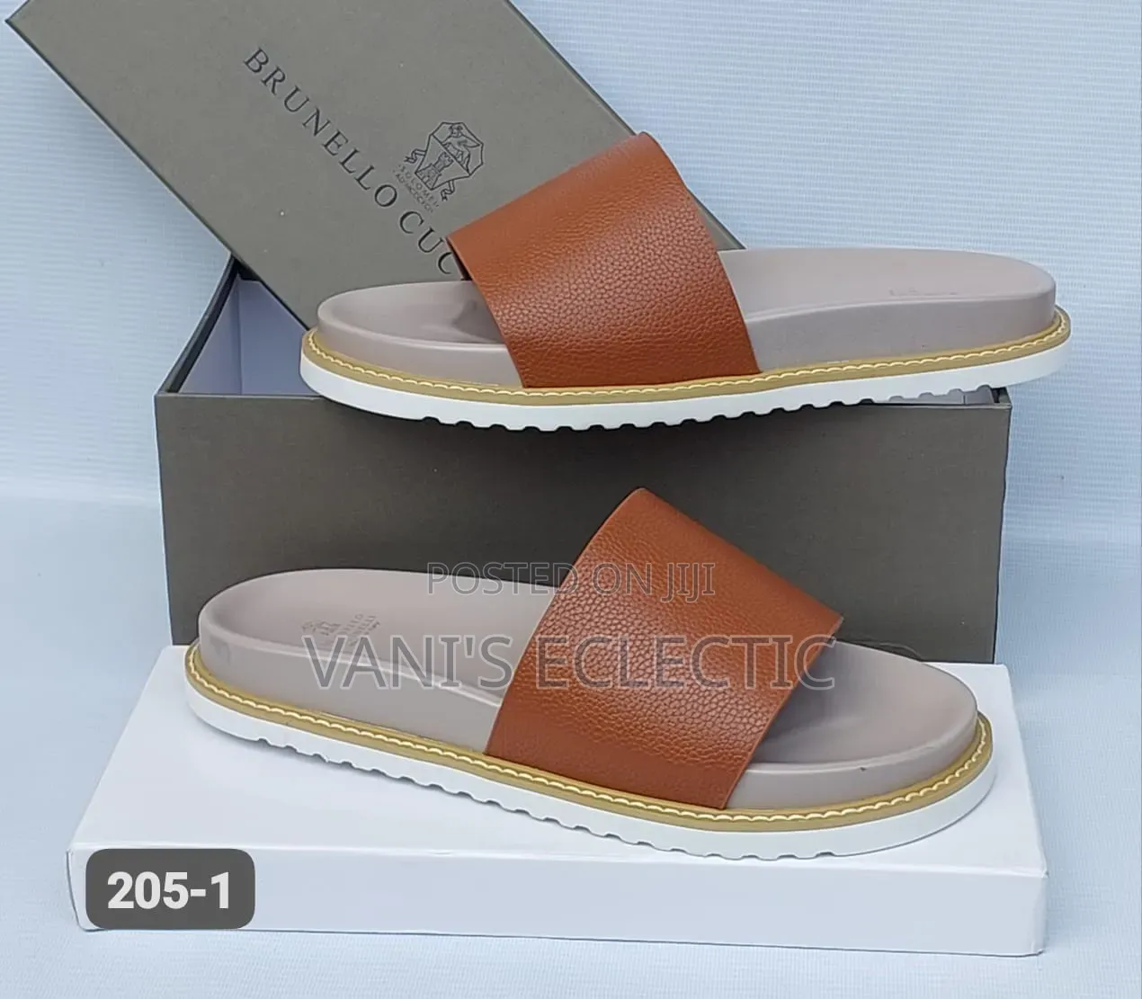 Brunello Cucinelli Leather Palm Slippers