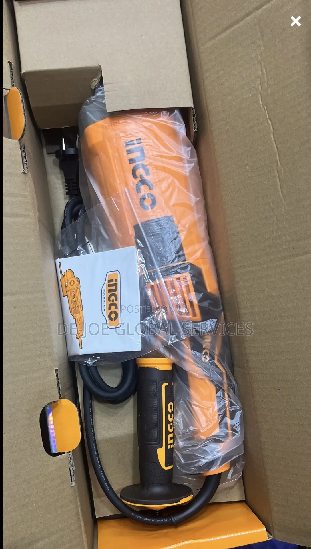INGCO 3000W 9" Angle Grinder Industrial Heavy Duty