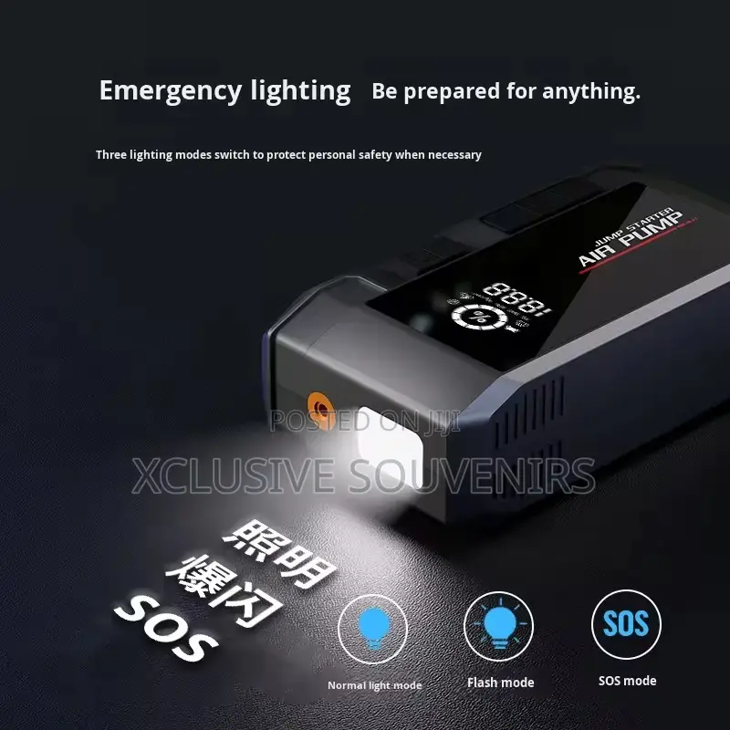 Multifunctional Car Jump Starter Air Compressor With Digital Display