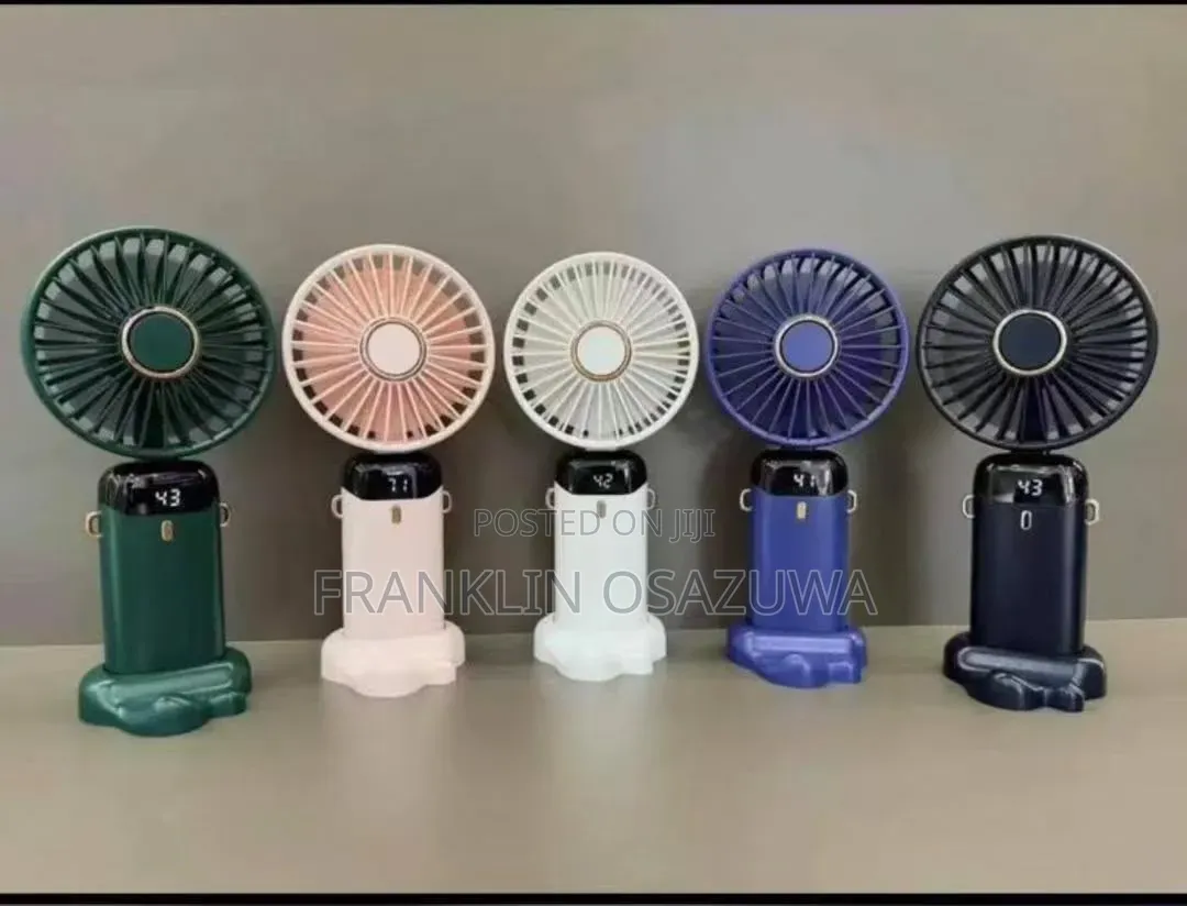 Portable Rechargeable Mini Handheld Fan With Digital Display