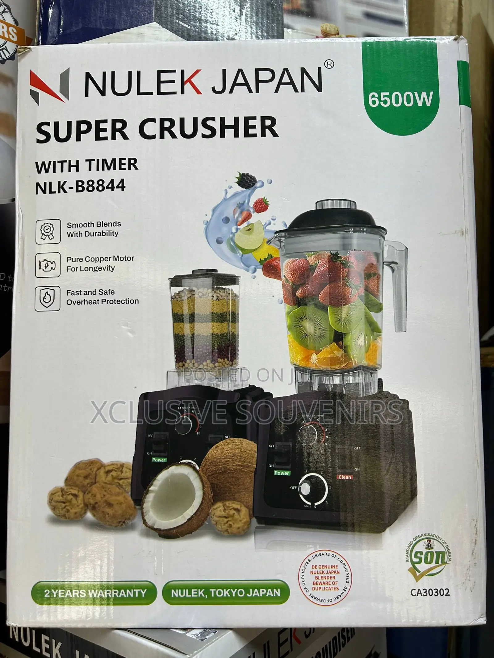 6500W Nulek Japan Super Crusher Blender With Timer (Copper Coil)