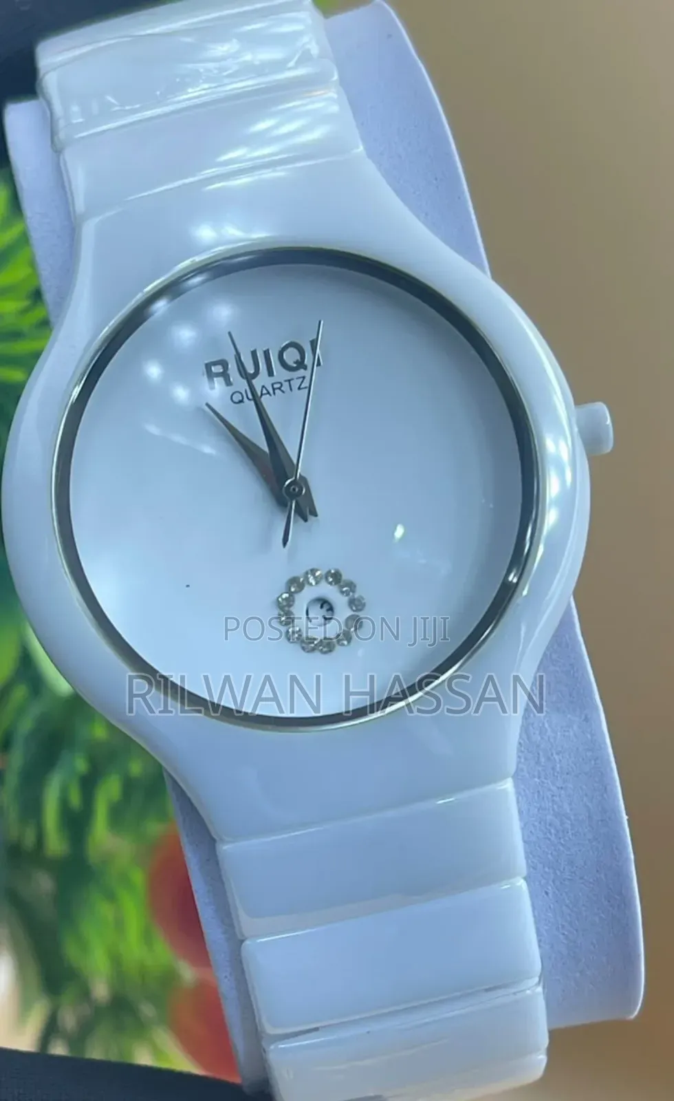 Ruiqi Ceramic Stone Calendar Female Timepiece