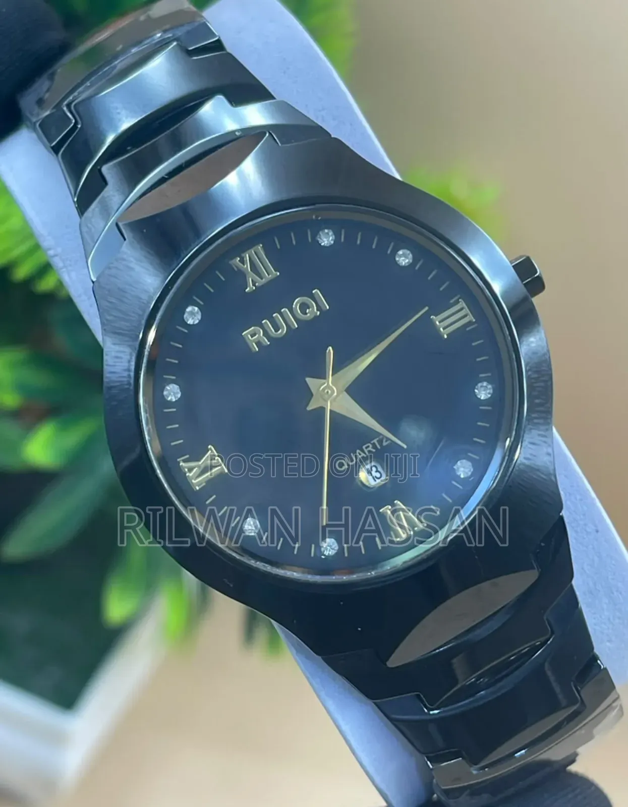 Ruiqi Round Plain Black Stone Numbered