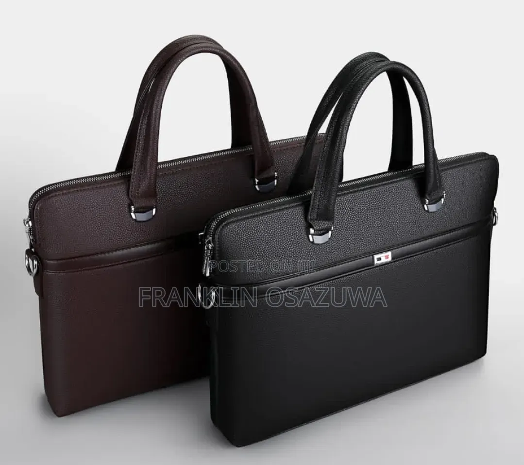 Premium Men's Leather Laptop Briefcase