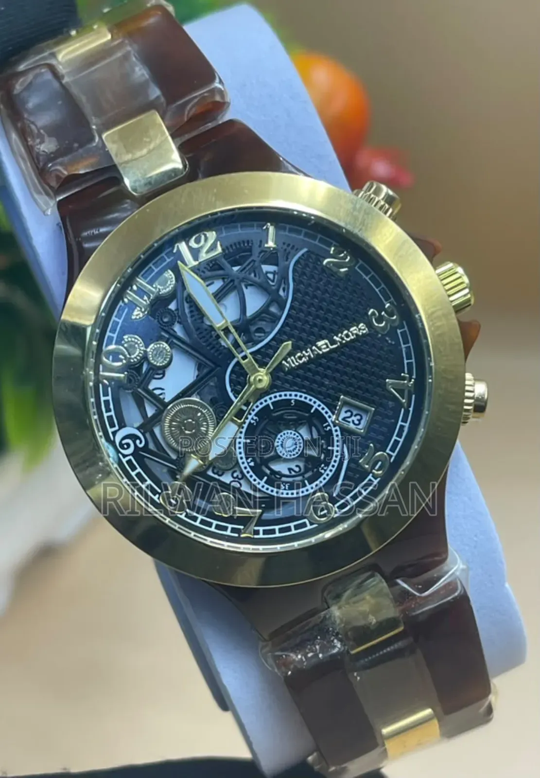 Michael Kors Semi Skeleton Ceramic Stainless Steel