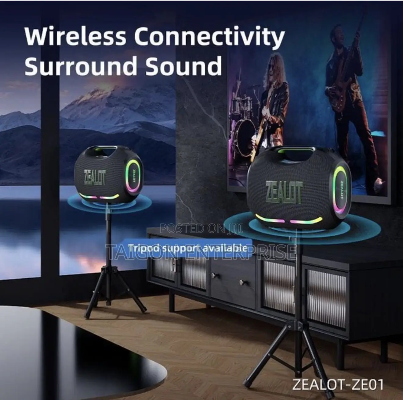 Zealot ZE01 (120W) Super Bass Wireless Bluetooth Speaker