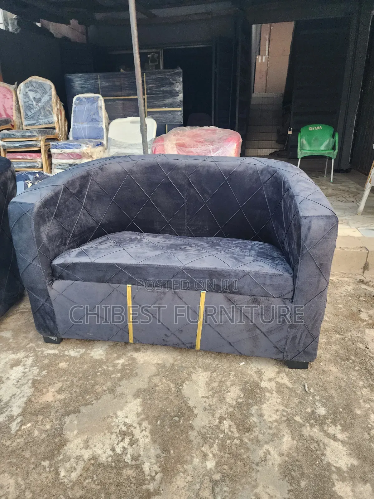 Grey Two Seater Sofa Couch.