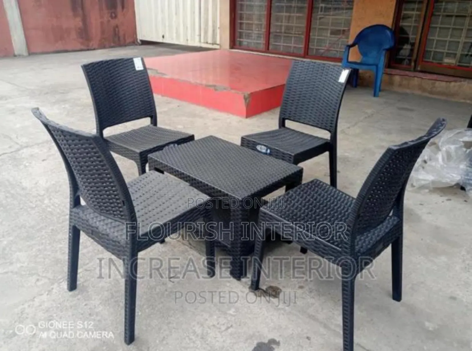 Quality Imported Unique Design Outdoor Plastic Chair Set.