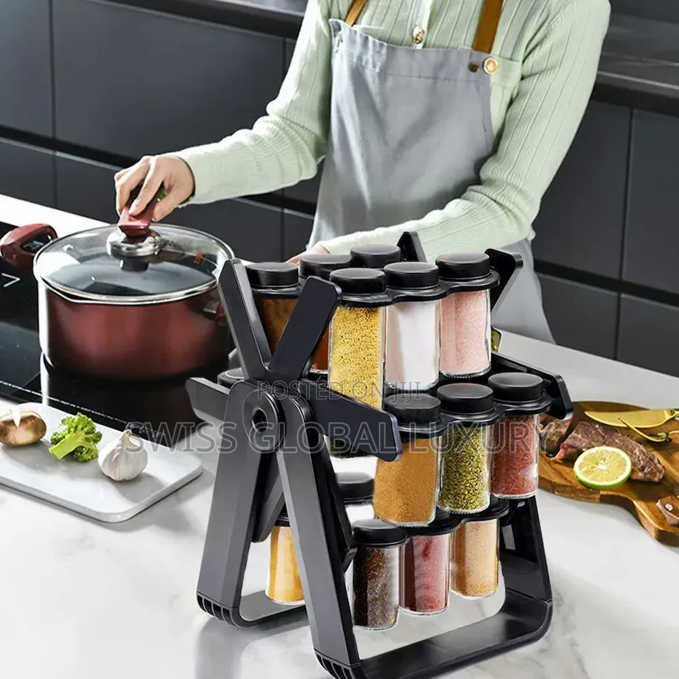 Quality 18-Jar 360° Rotating Ferris Wheel Spice Rack Organizer