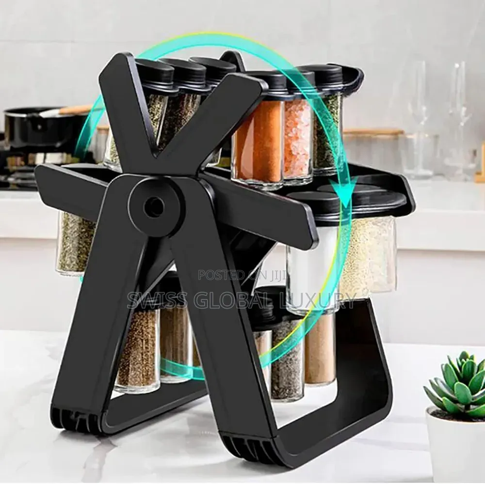 Quality 18-Jar 360° Rotating Ferris Wheel Spice Rack Organizer
