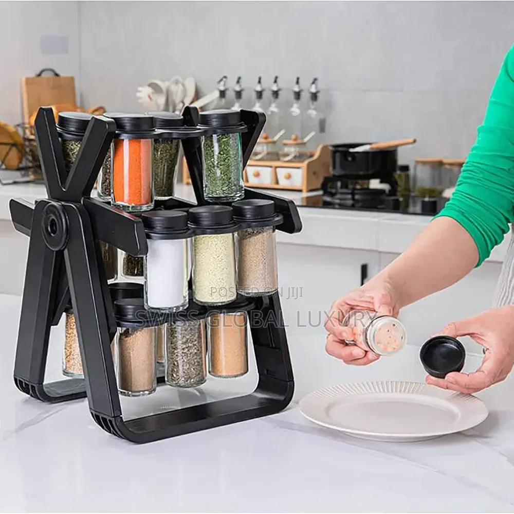 Quality 18-Jar 360° Rotating Ferris Wheel Spice Rack Organizer