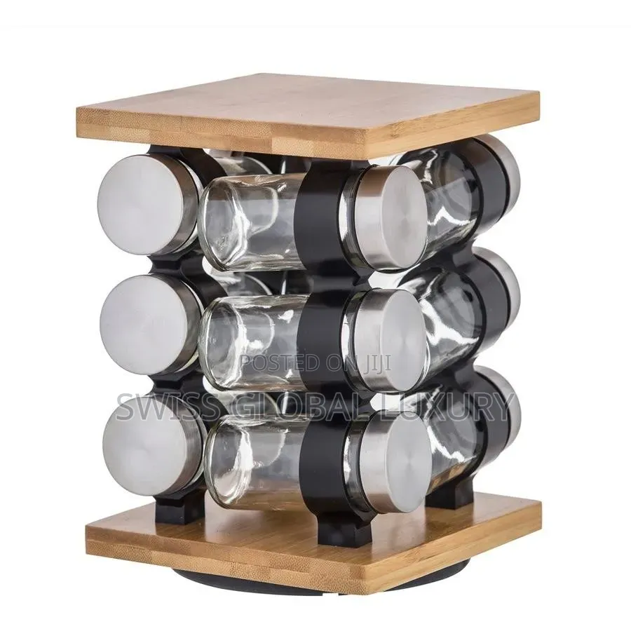 12 Jars to Hold Dried Herbs and Spices, Available in Different Sizes