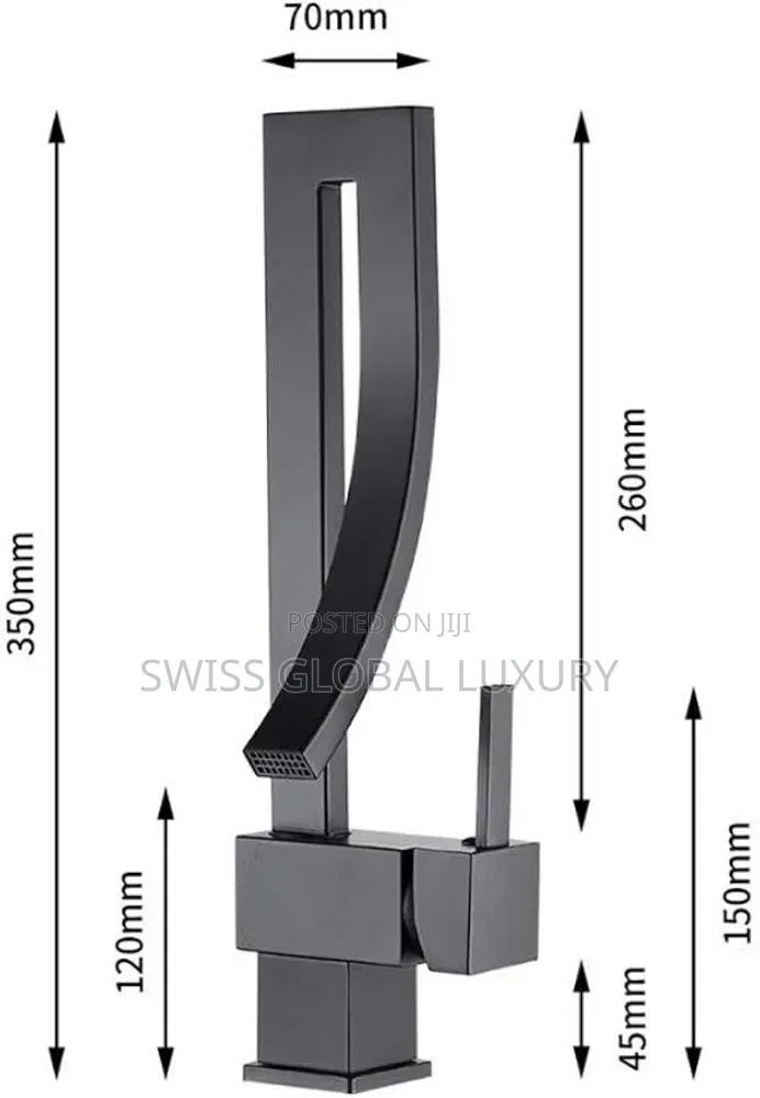 Quality Standard Basin Mixer Tap, Available in Black and Chrome