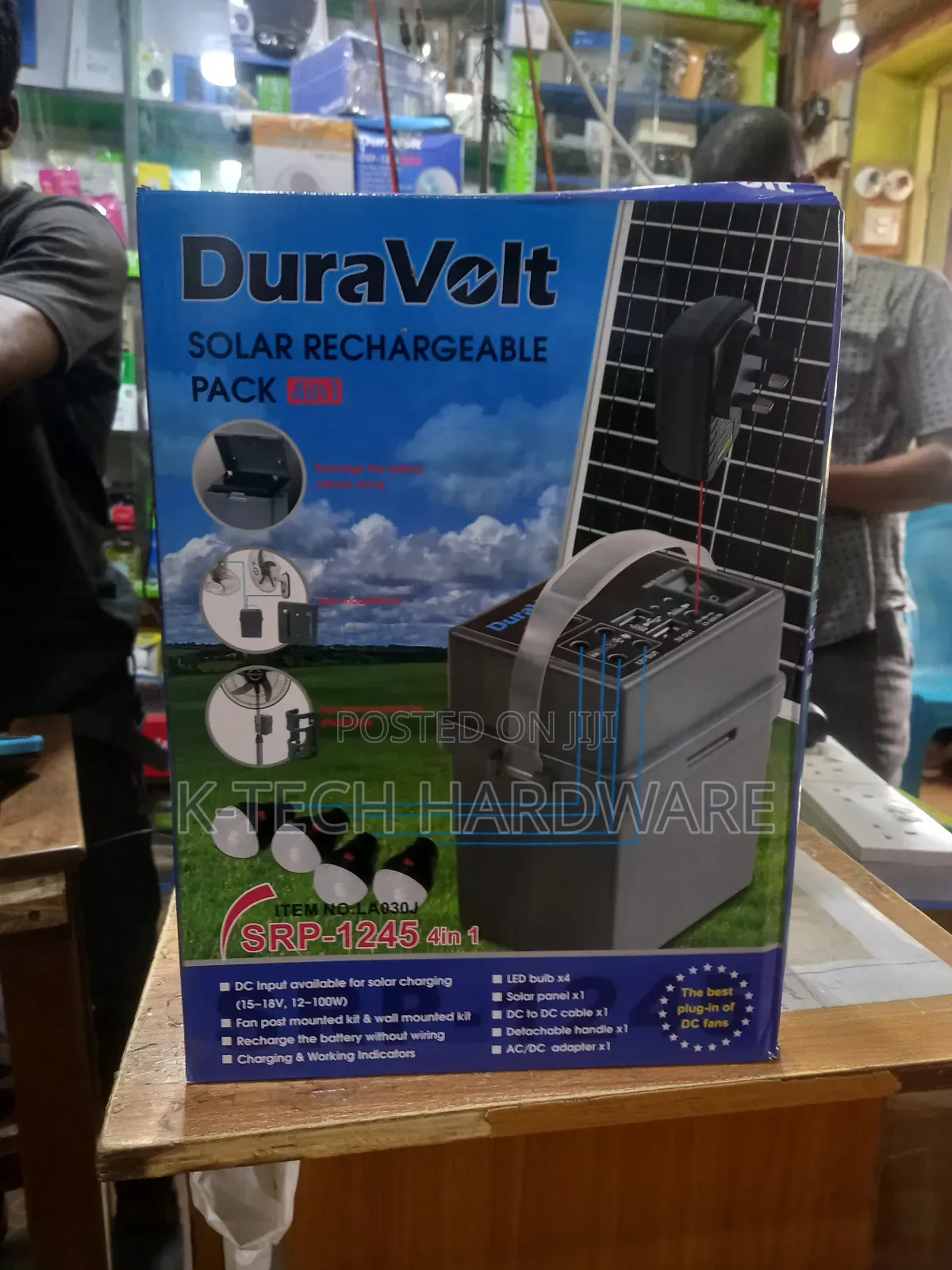 Duravolt 4 in 1 SRP-1245 Solar Rechargeable Kit With Solar Panel