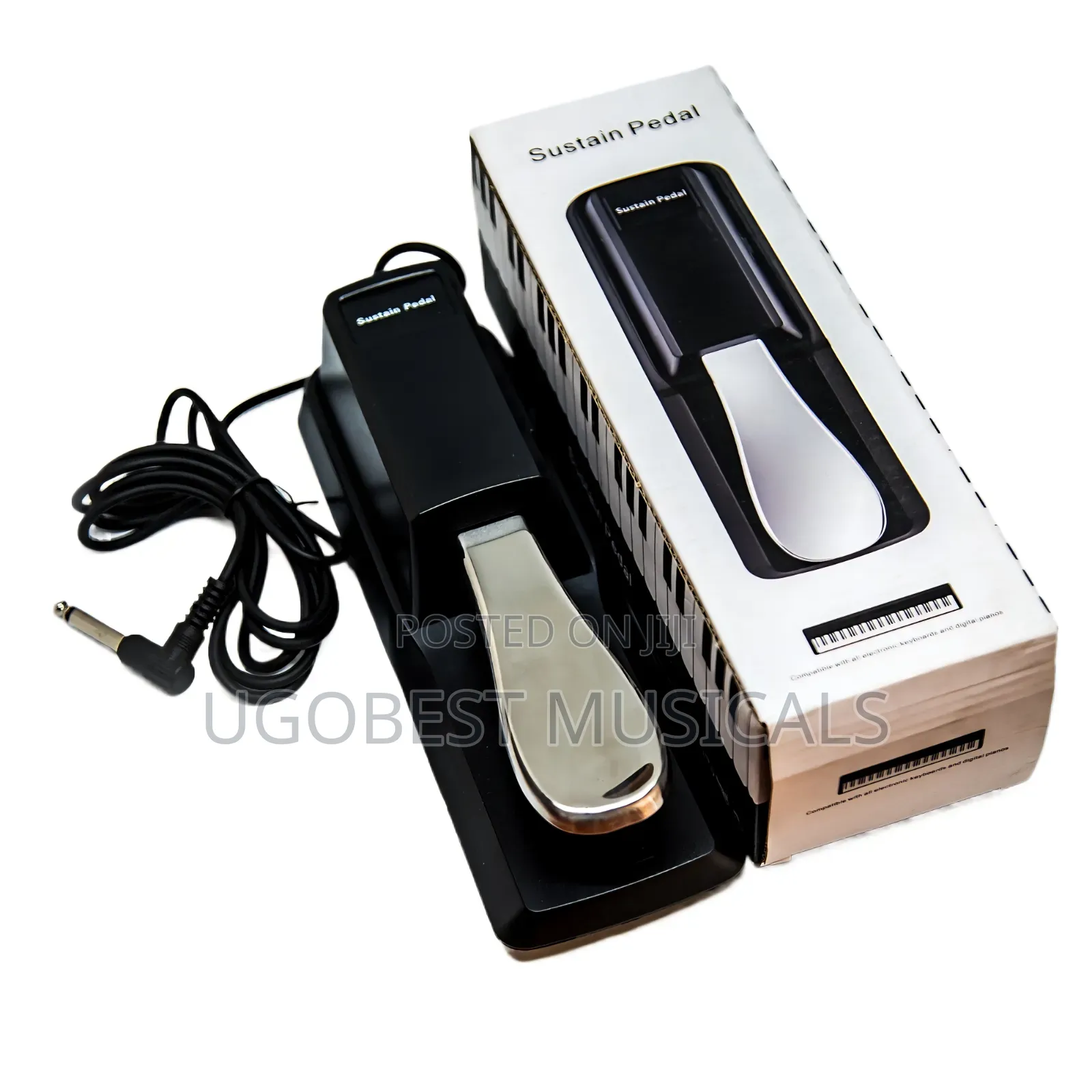 Universal Classic Piano-Style Sustain Pedal With 6.35mm L-Shaped Plug