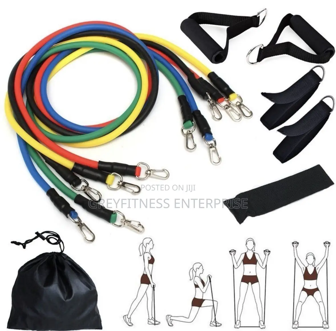 10 in 1 Pull Band Set for Home and Gym Workouts