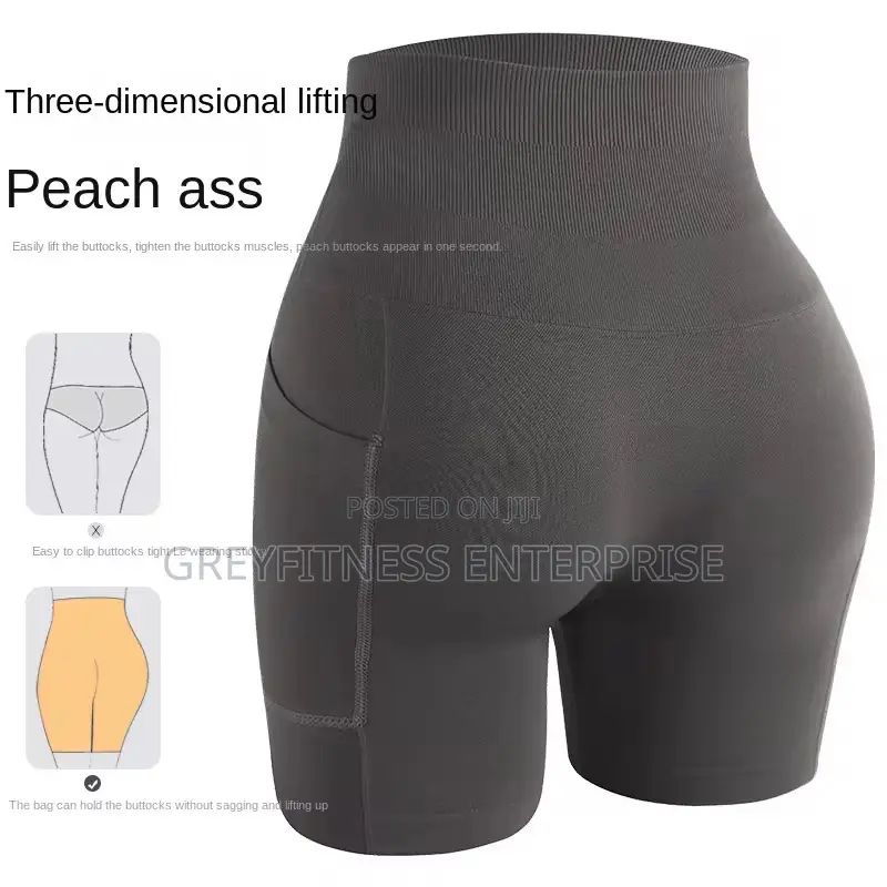 Ladies Gym/Fitness Ladies High Waist Shorts With Side Pockets