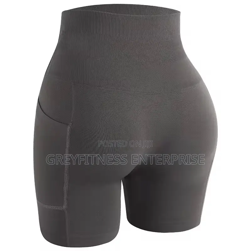Ladies Gym/Fitness Ladies High Waist Shorts With Side Pockets
