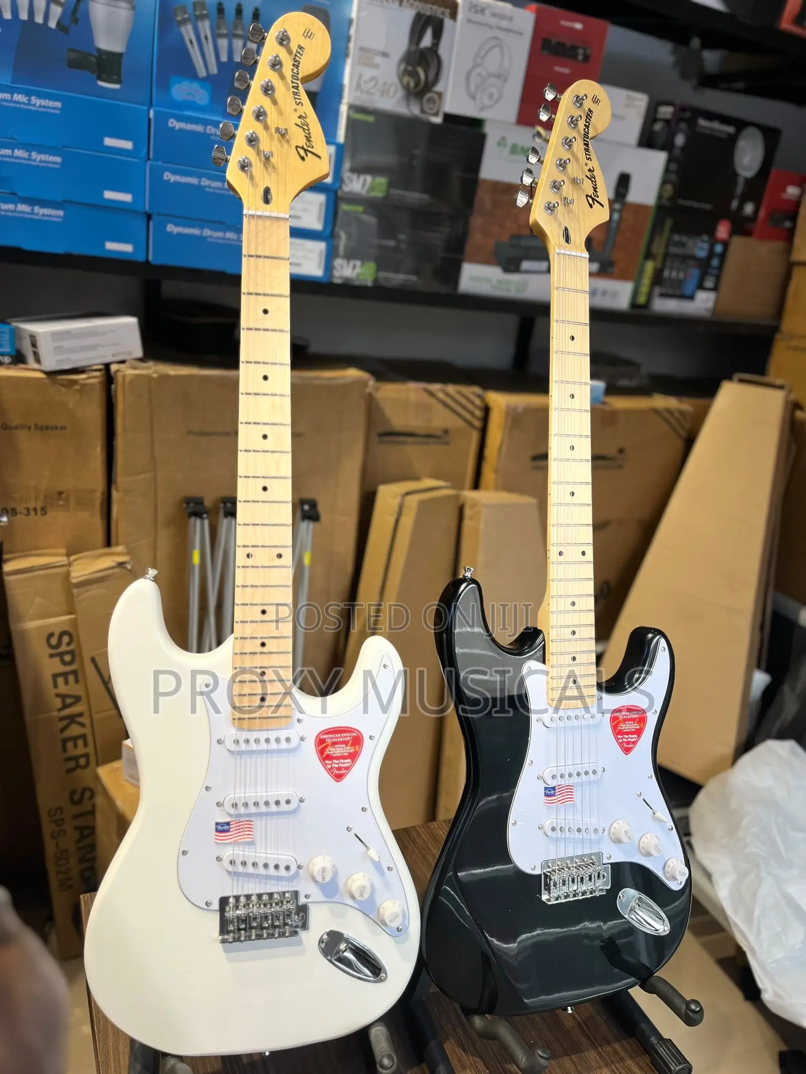 Fender Electric Lead Guitar (White Black Color)