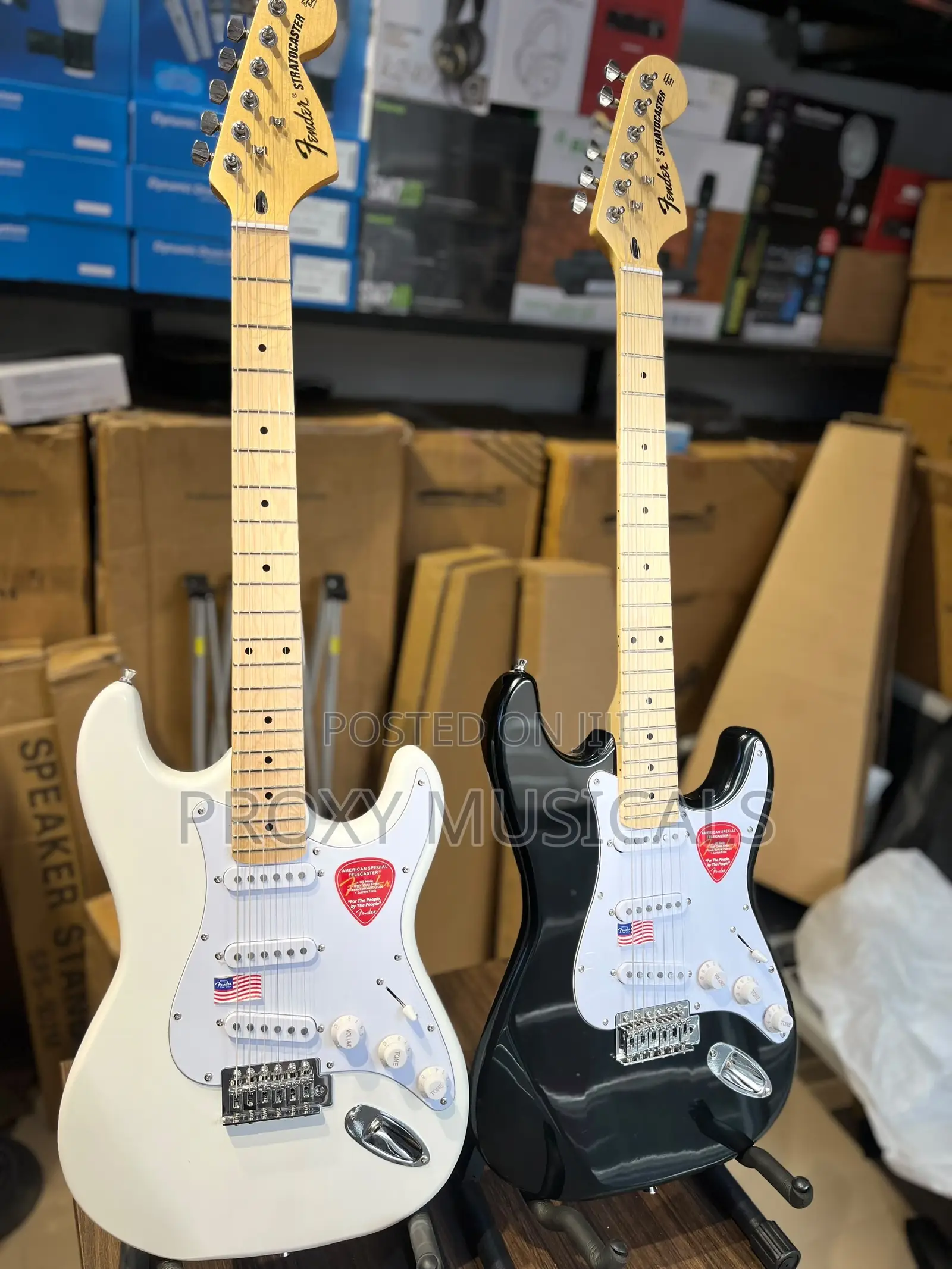 Fender Electric Lead Guitar (White Black Color)