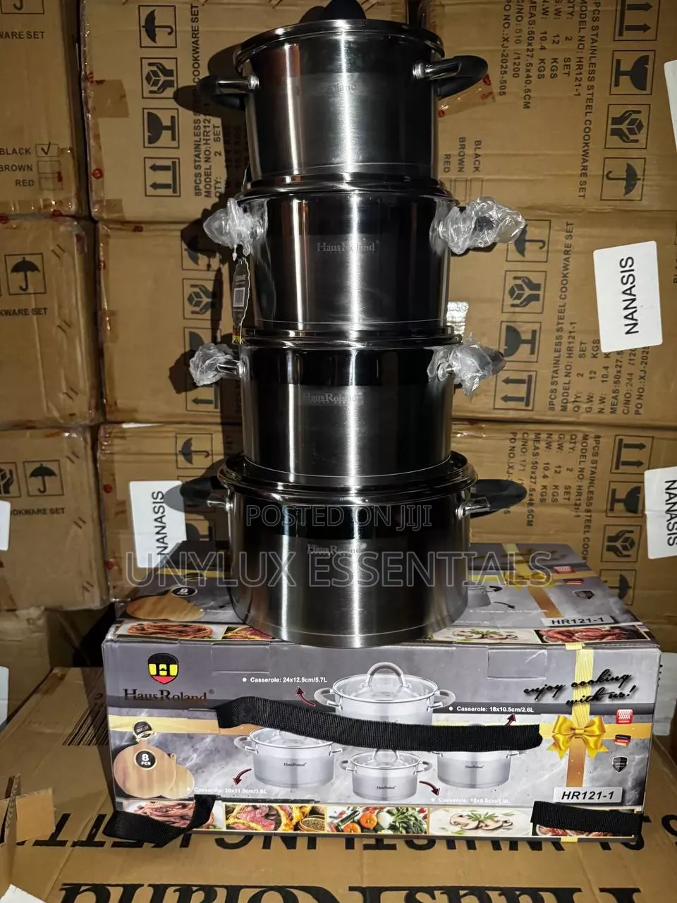 4 PCS HausRoland Stainless Steel Pot Set Hr121-1