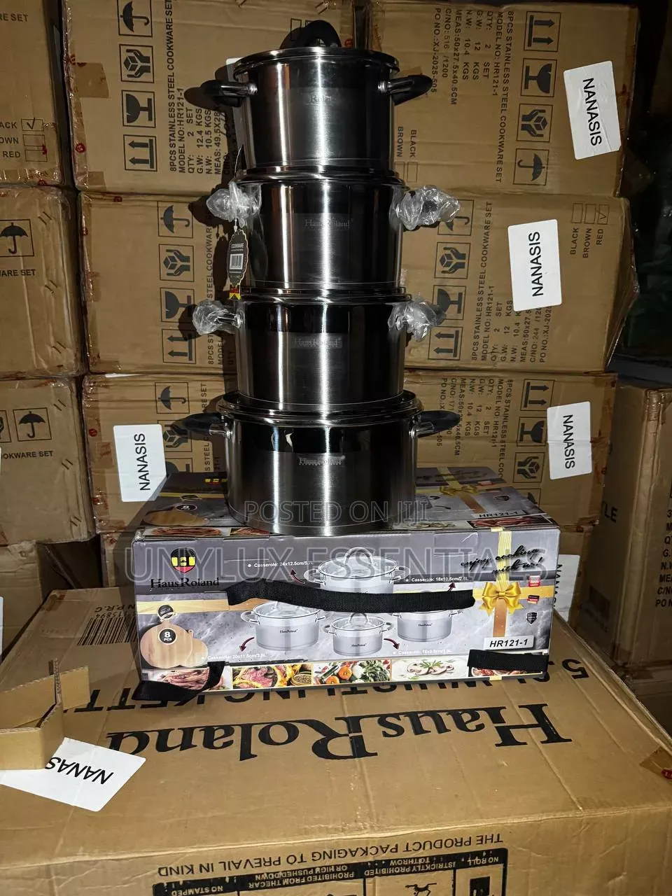 4 PCS HausRoland Stainless Steel Pot Set Hr121-1