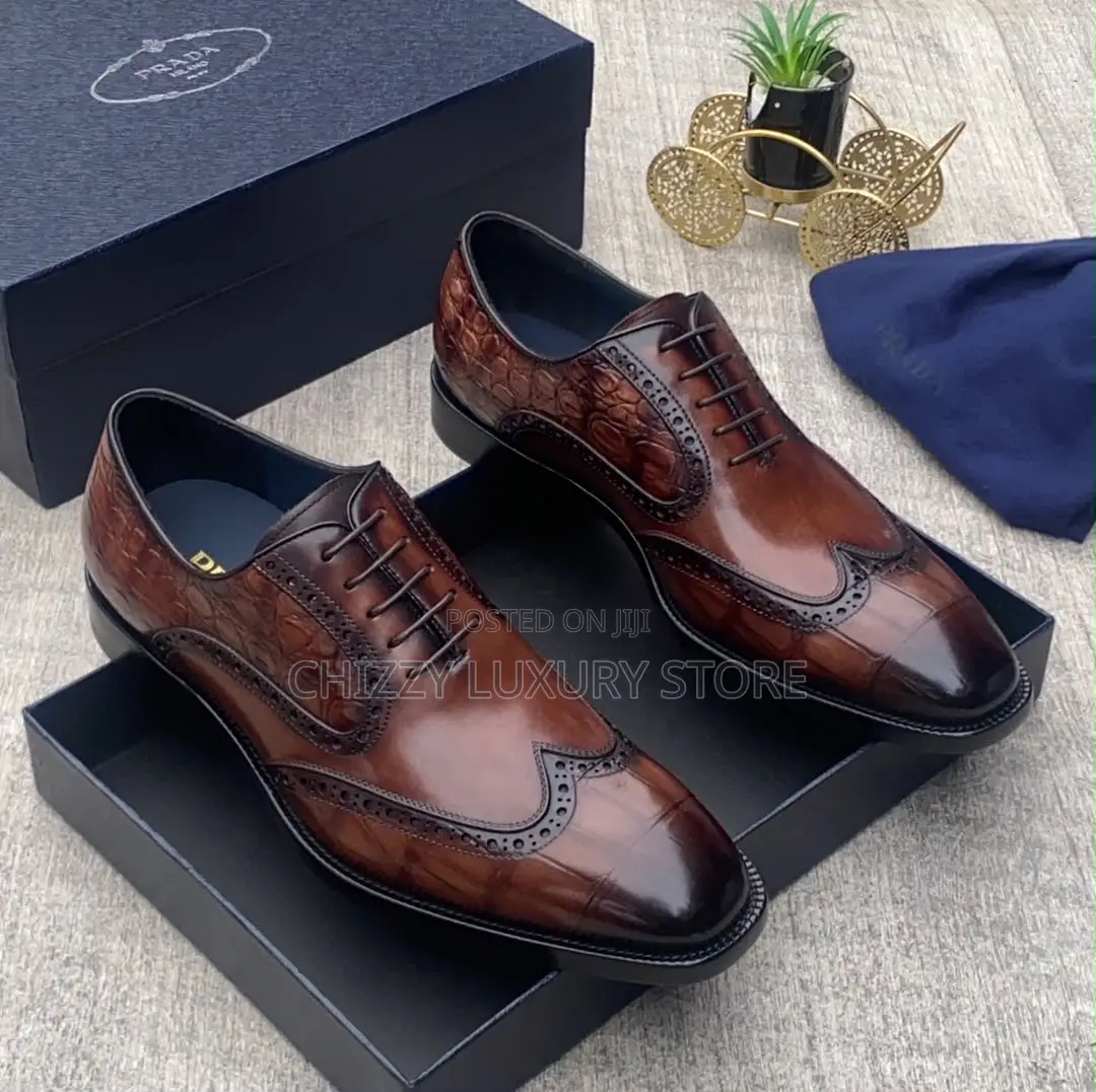 Prada Milano Quality Luxury Men Italian Shoe