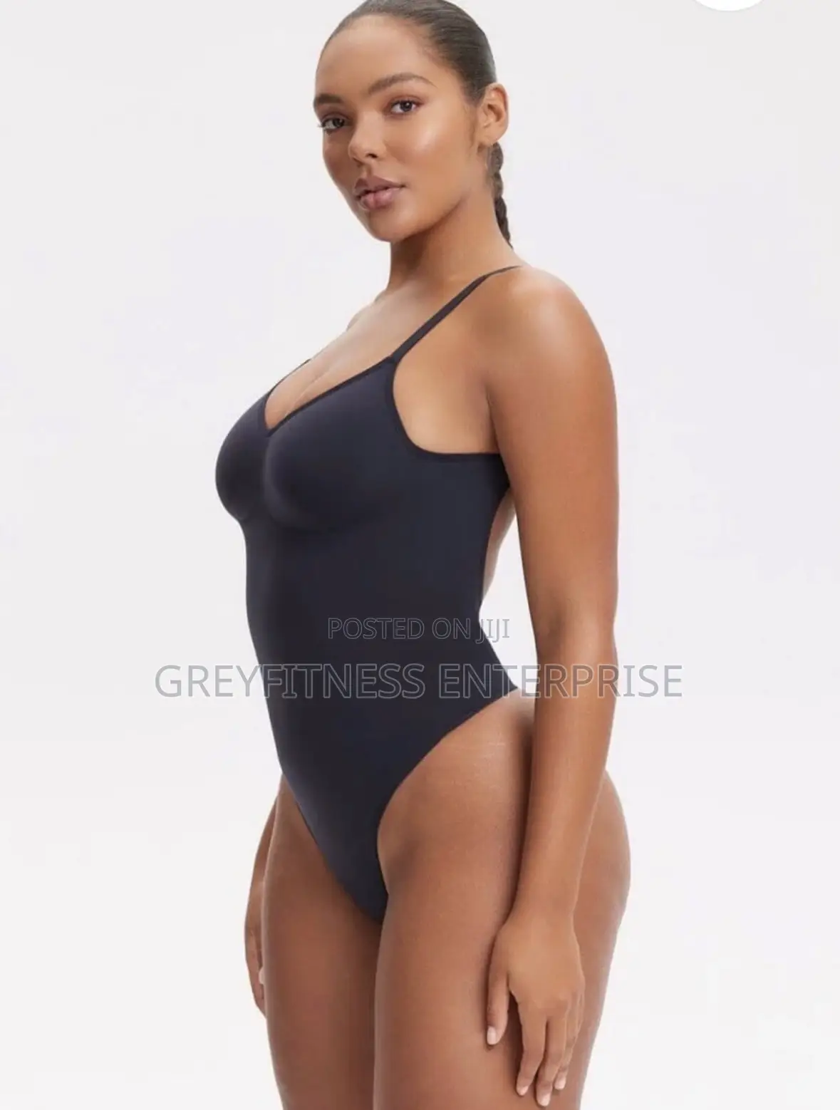 Open Back Thong Bodysuit Tummy Control