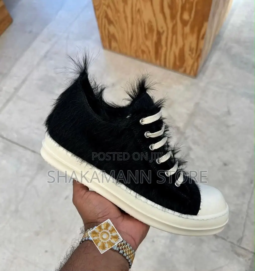 ORIGINAL Rick Owens DRKSHDW Pony Hair Low Ramones Sneakers