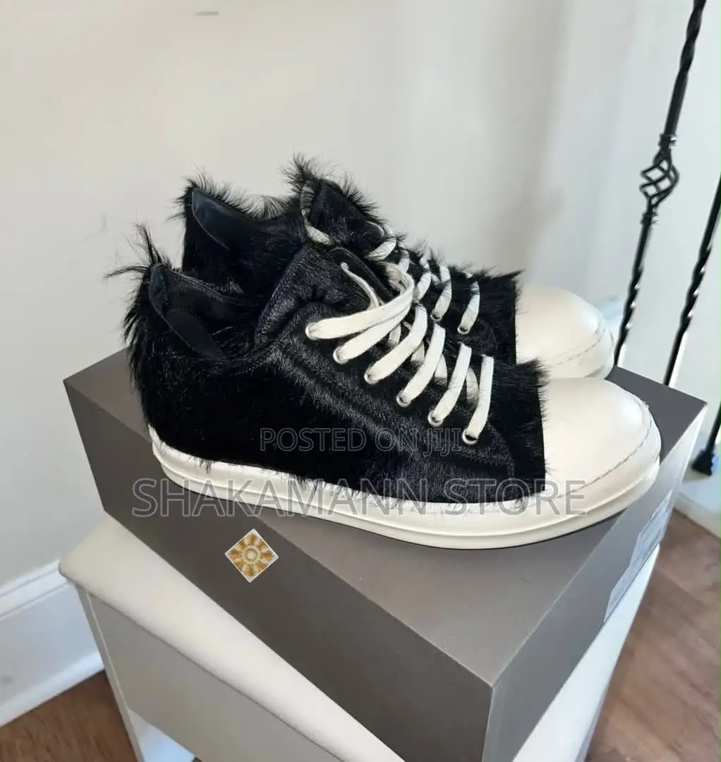 ORIGINAL Rick Owens DRKSHDW Pony Hair Low Ramones Sneakers