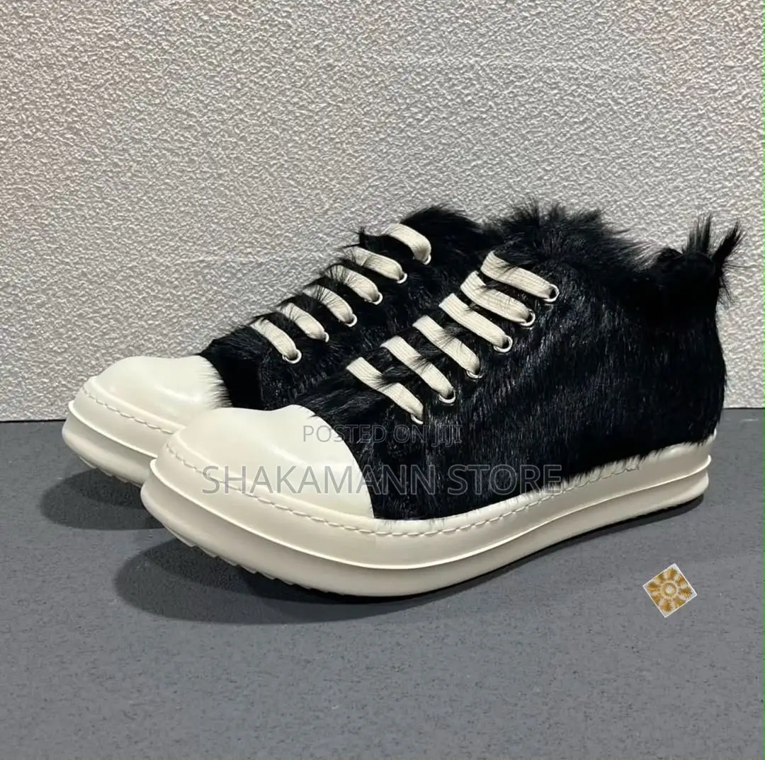 ORIGINAL Rick Owens DRKSHDW Pony Hair Low Ramones Sneakers