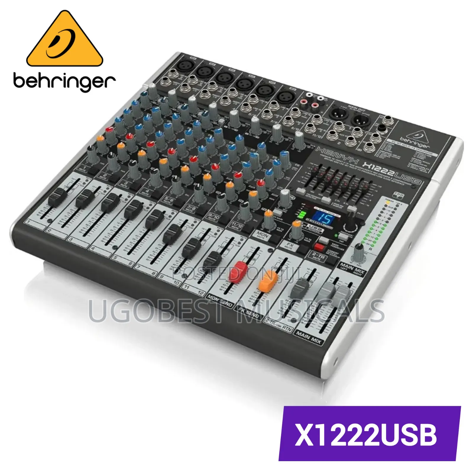 Behringer Xenyx X1222USB 16-Input Audio Mixer With USB Interface, FX