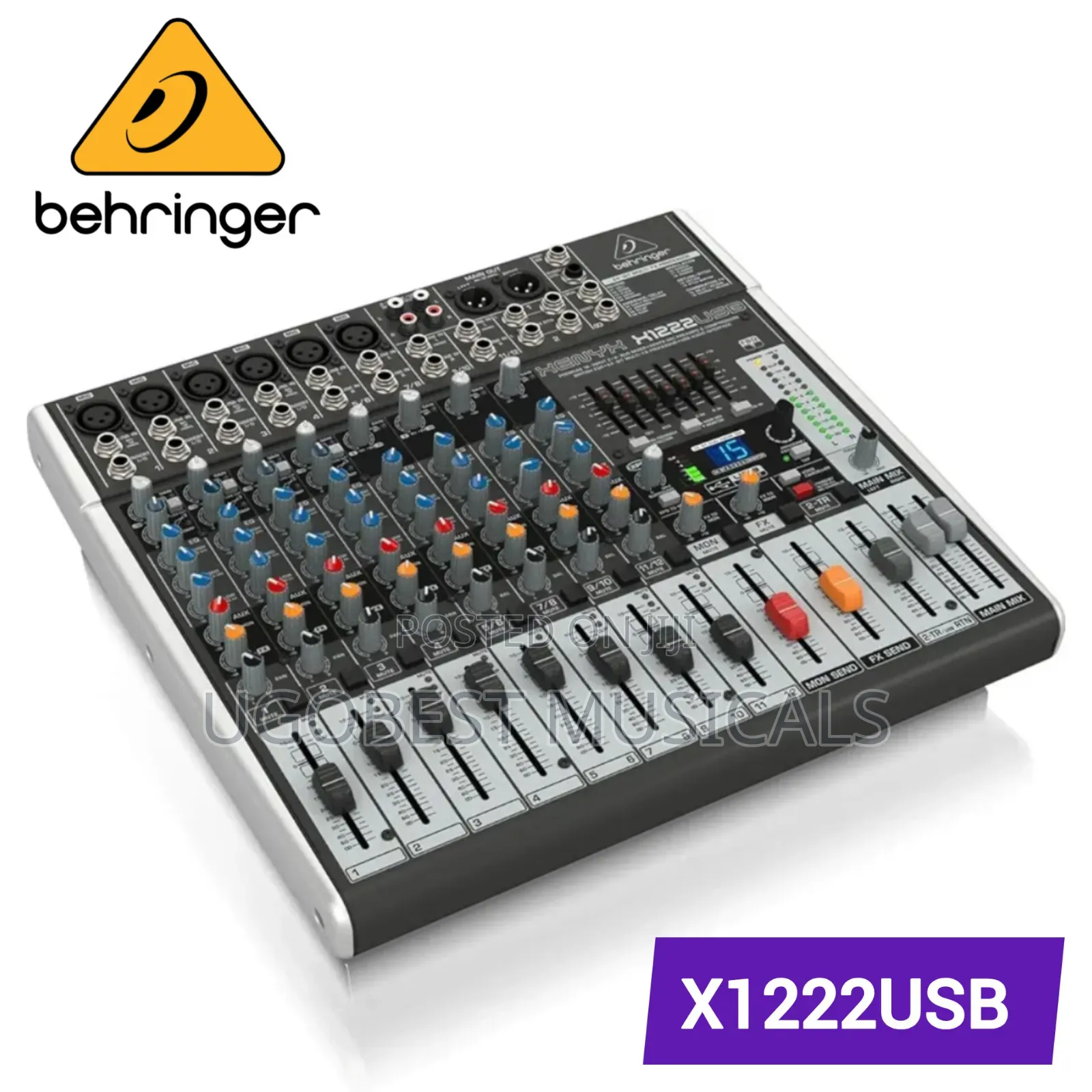 Behringer Xenyx X1222USB 16-Input Audio Mixer With USB Interface, FX