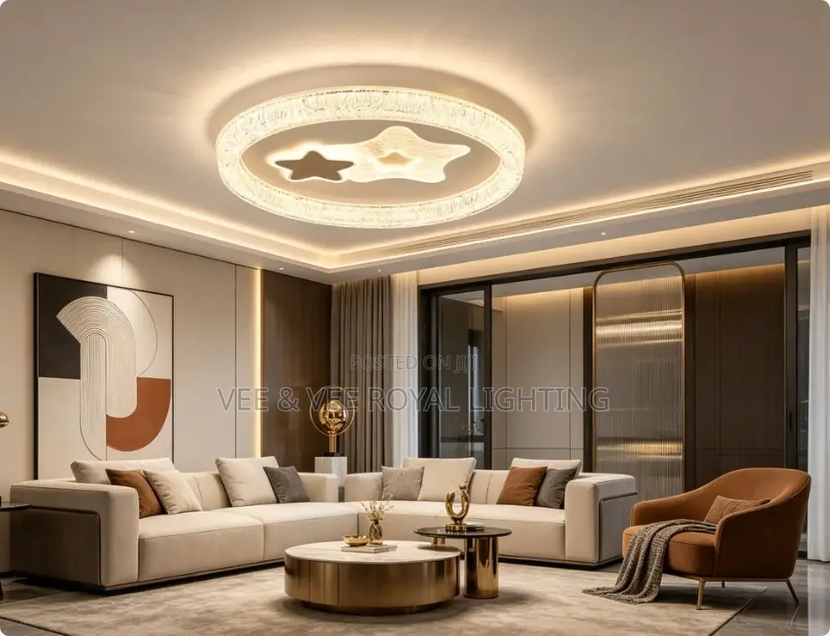 Modern Crystal Star LED Ceiling Light -for Living Room, Bedroom, Hotel
