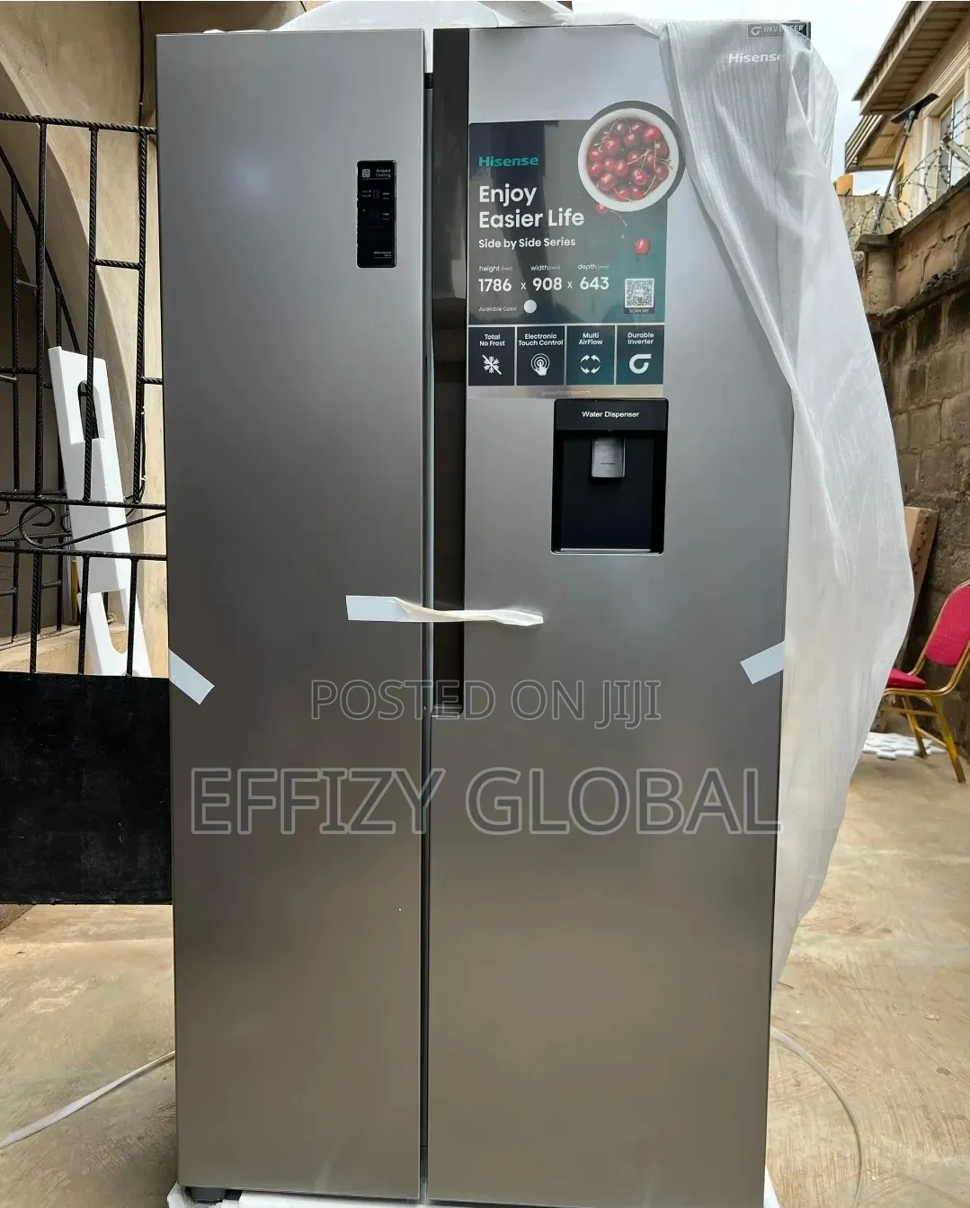 BRAND NEW Hisense 529L Side-by-Side Refrigerator