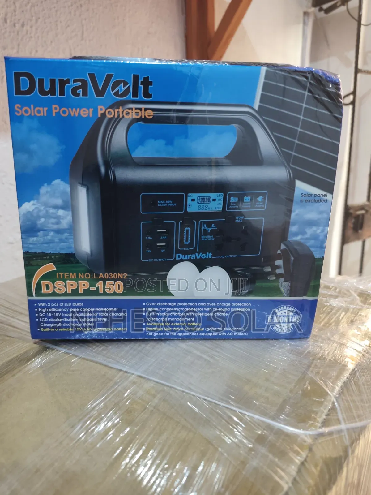 Duravolt Solar Generator 150W – Portable Power for Home Office