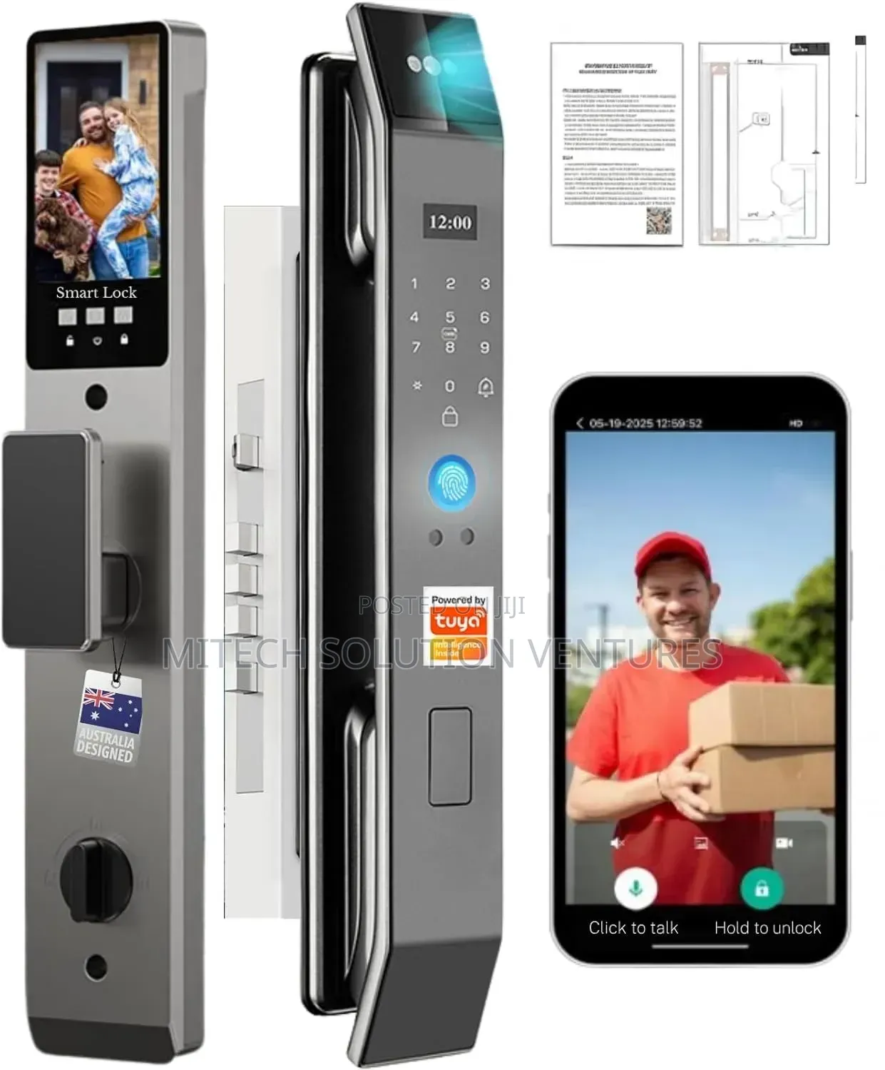 TUYA 3D Face Recognition Smart Door Lock
