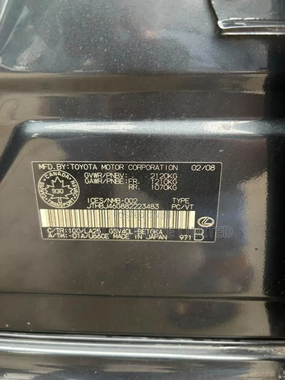 Lexus ES 350 2008 Gray