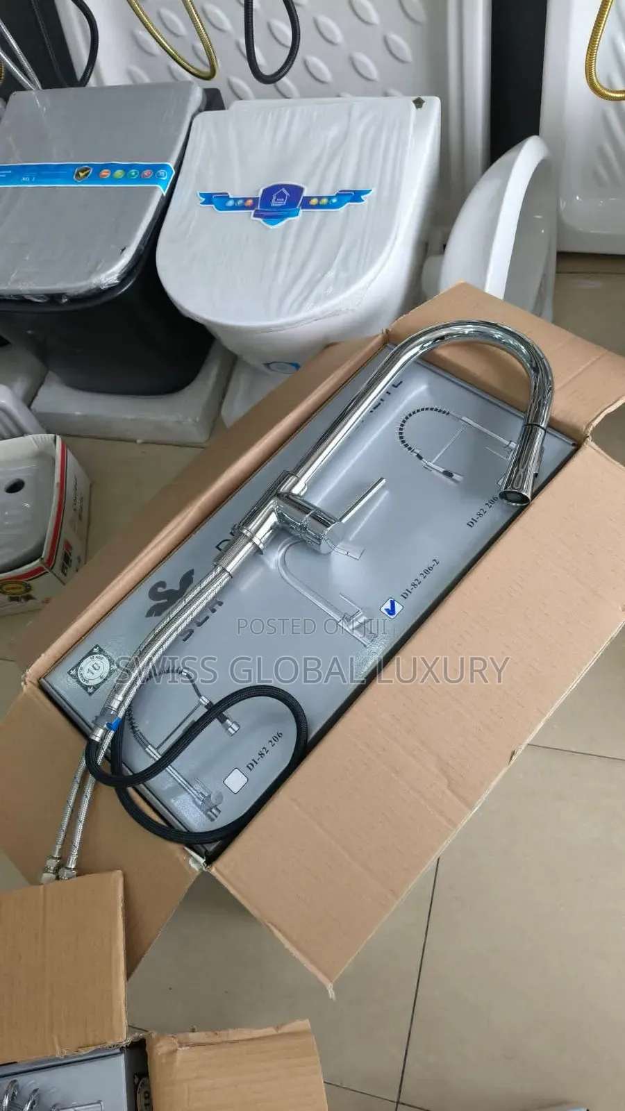 High Grade Kitchen Pull Out Sink Mixer Tap in Chrome,