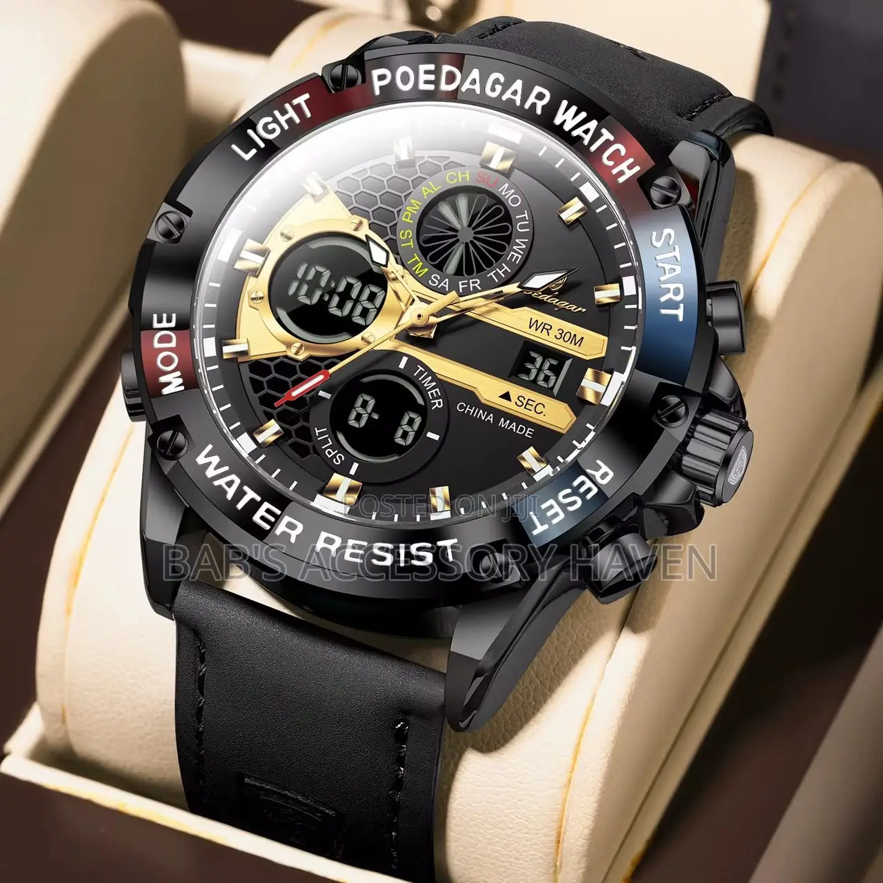 Poedagar Leather Watch