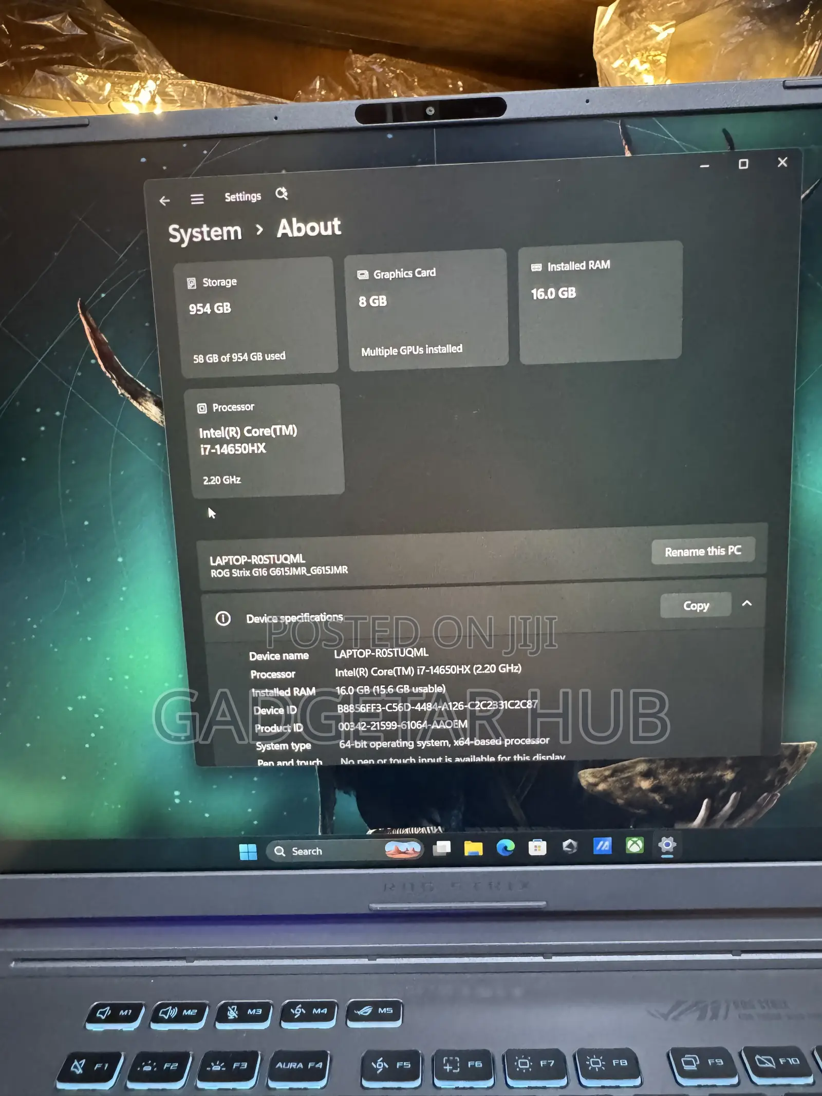 Laptop Asus ROG Strix G16 16GB Intel Core i7 SSD 1T