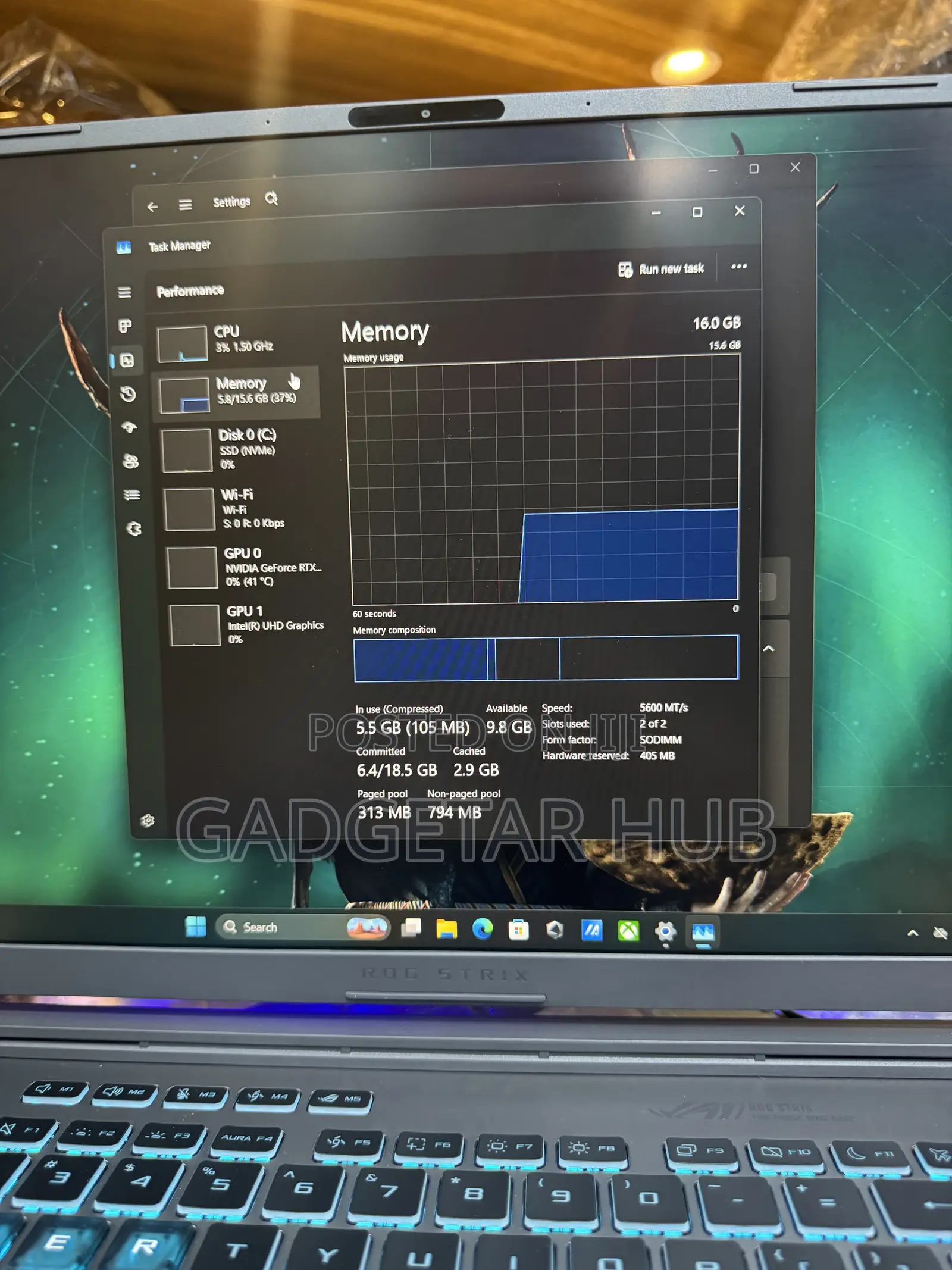 Laptop Asus ROG Strix G16 16GB Intel Core i7 SSD 1T