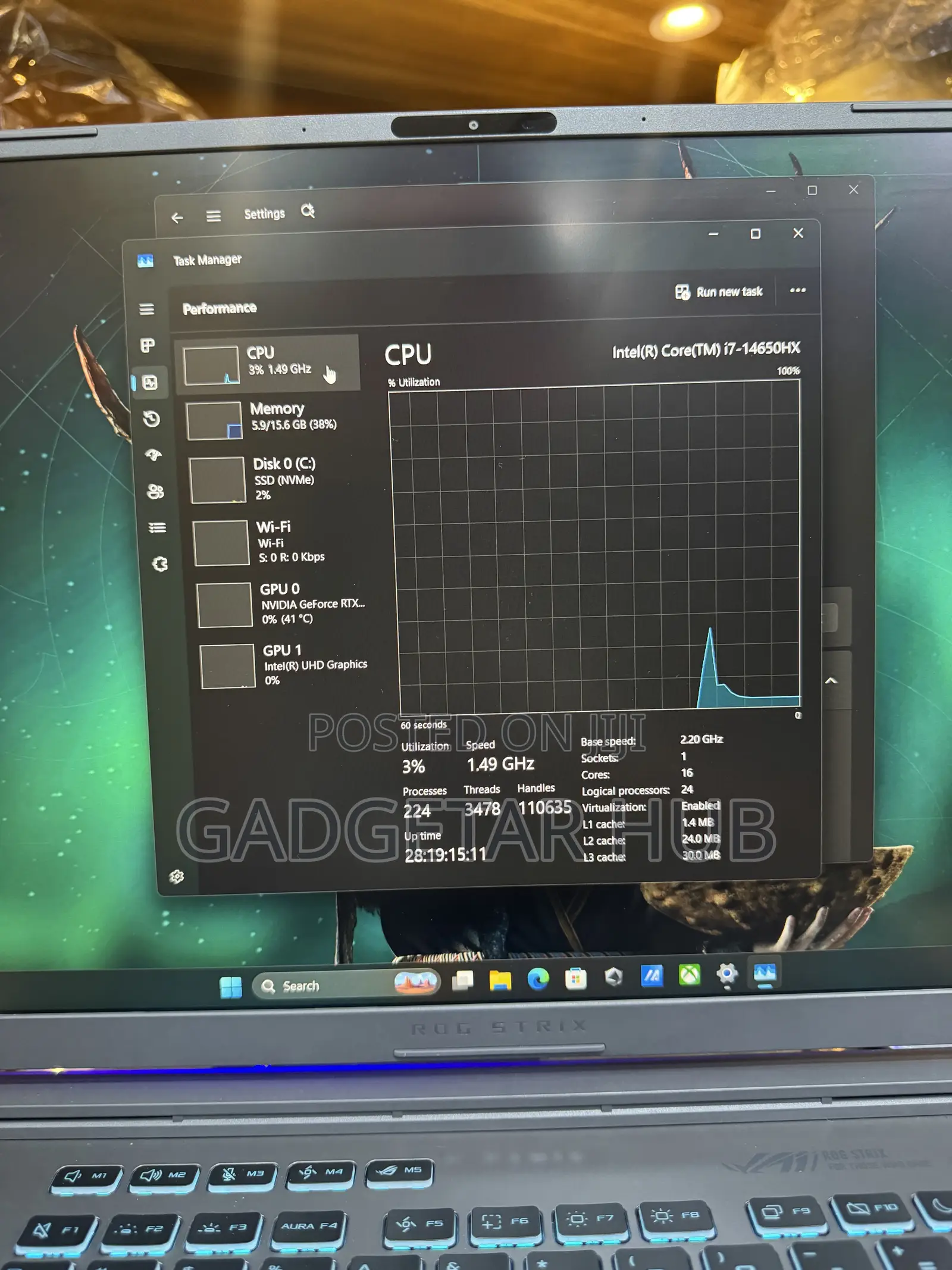 Laptop Asus ROG Strix G16 16GB Intel Core i7 SSD 1T